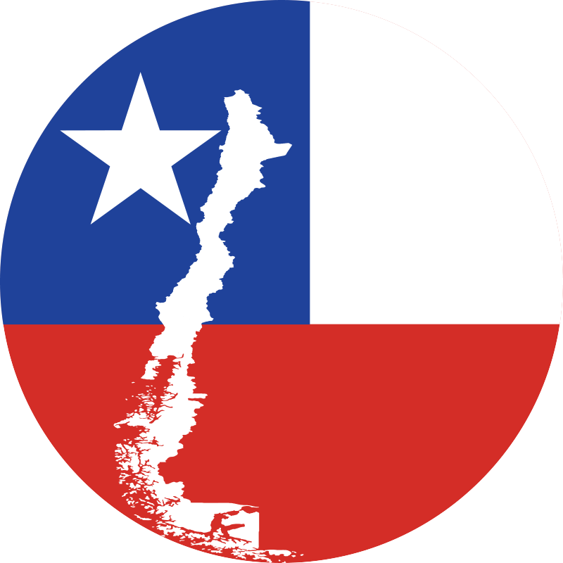 Alfombra vinílica bandera Chile con mapa - TenVinilo