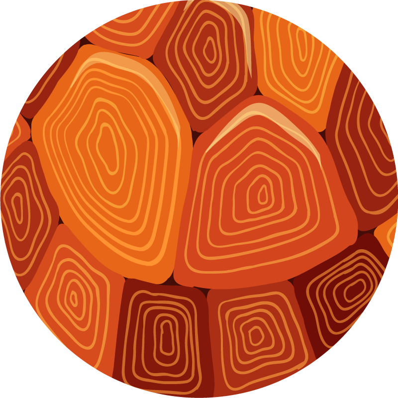 Alfombra vinílica animal print casa de tortuga - TenVinilo