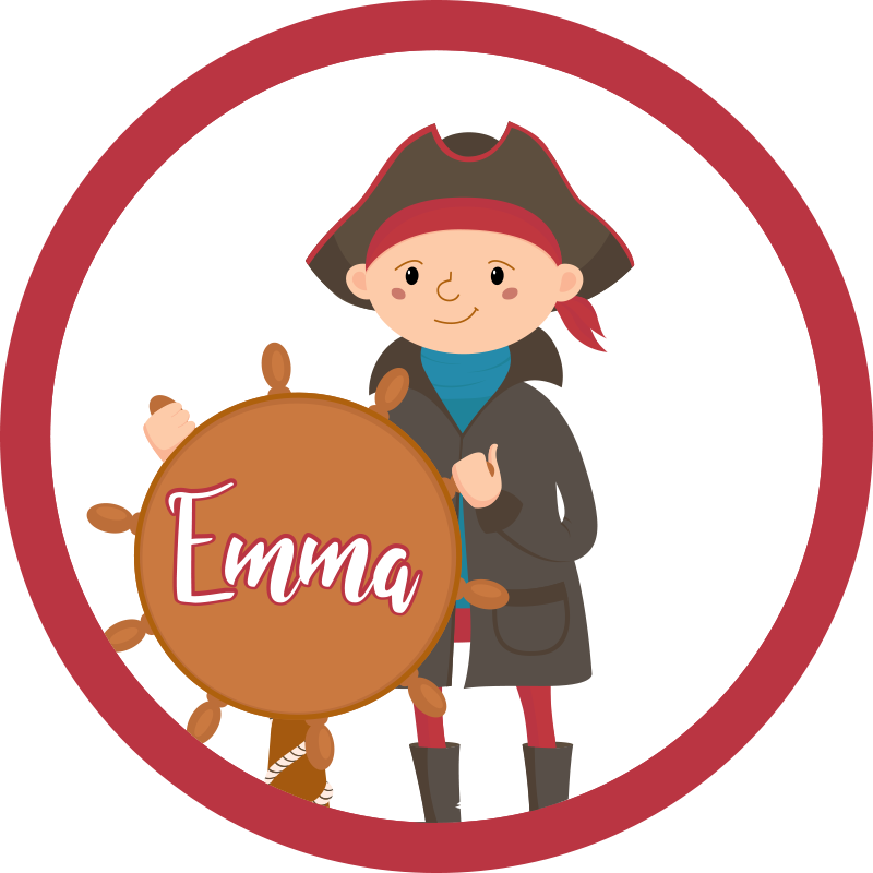 Alfombra vinílica personalizable pirata personalizable - TenVinilo