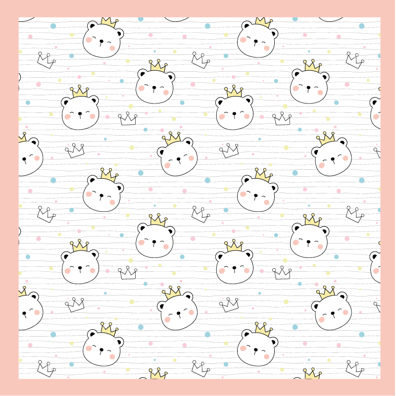 Alfombra de vinilo infantil Corona de lunares - TenVinilo