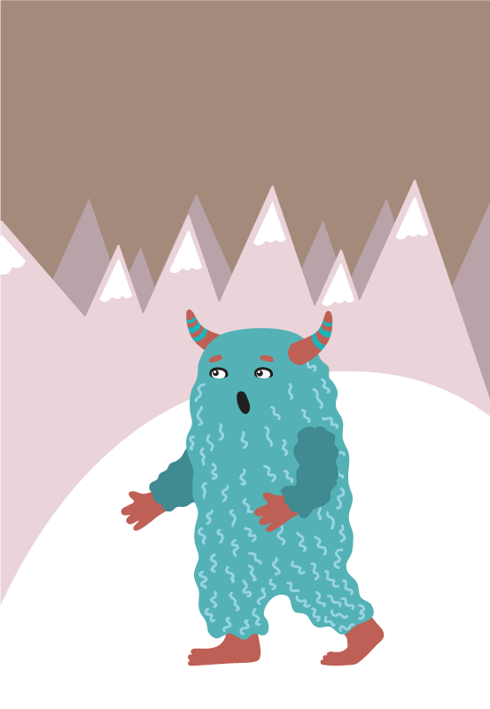 Alfombra vinílica infantil personaje monstruo nórdico - TenVinilo