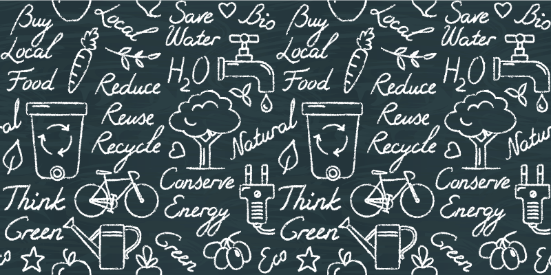 Alfombra de vinilo para cocina mensajes ecológicos - TenVinilo