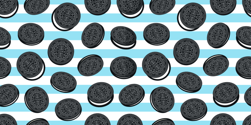 Alfombra de vinilo para cocina patrón de rayas de oreo - TenVinilo
