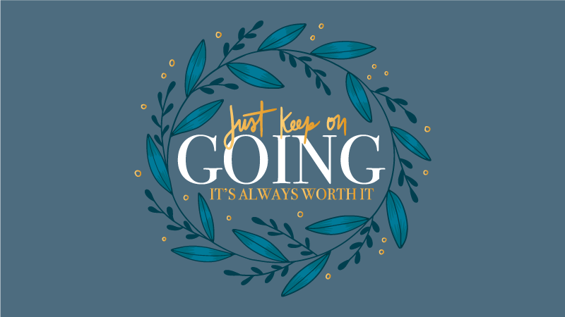 Alfombra vinílica frase simplemente sigue adelante - TenVinilo