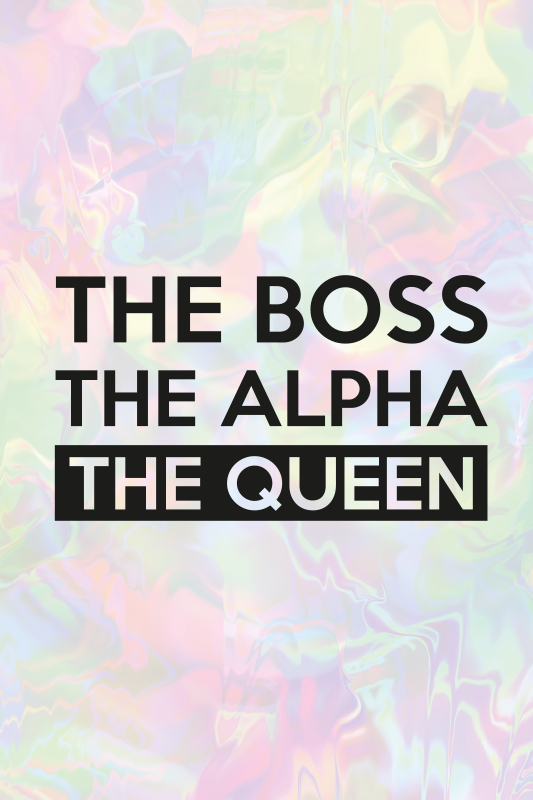Alfombra vinílica con nombre El jefe. El alfa. La reina. - TenVinilo