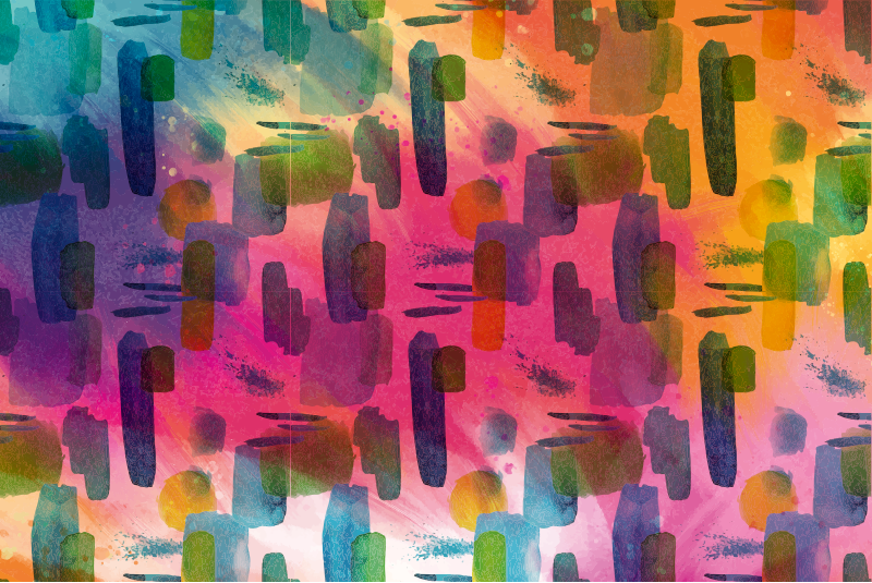 Alfombra vinílica salón segmentos de color artísticos - TenVinilo