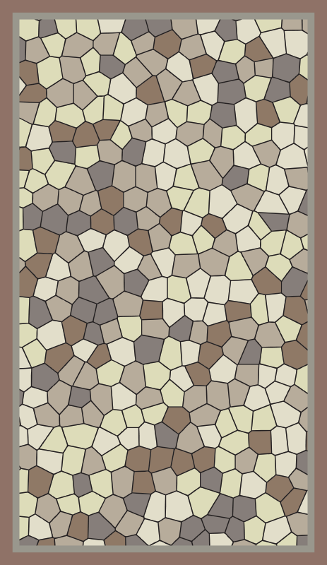 Alfombra vinílica mosaico patrón de piedra hexagonal - TenVinilo