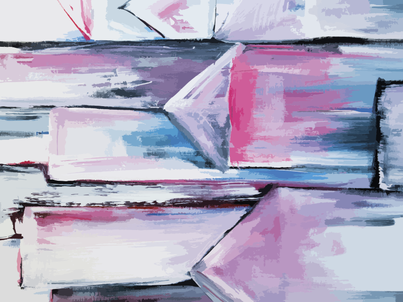 Alfombra vinílica imitación capas de color abstractas - TenVinilo