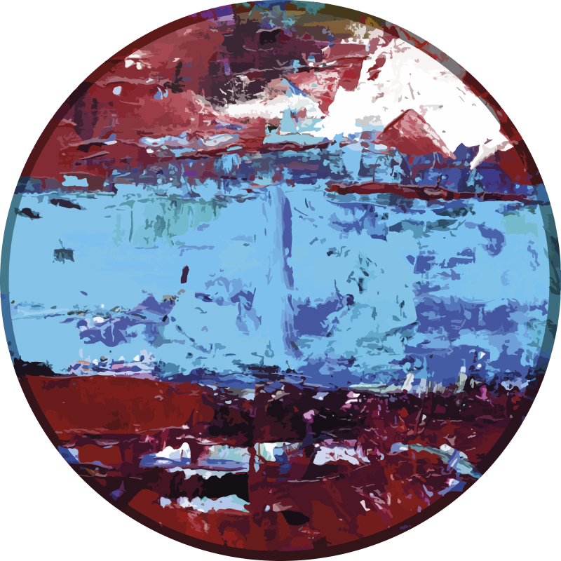 Alfombra vinílica imitación formas geométricas vibrantes - TenVinilo