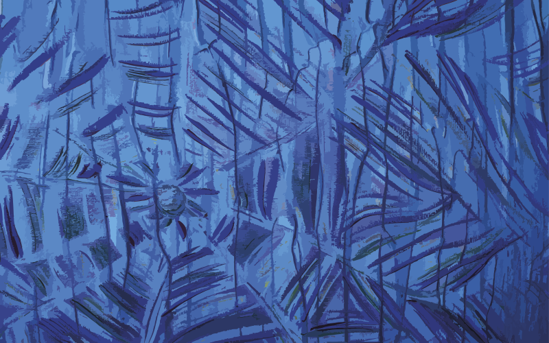 Alfombra vinilo azul moderna - TenVinilo