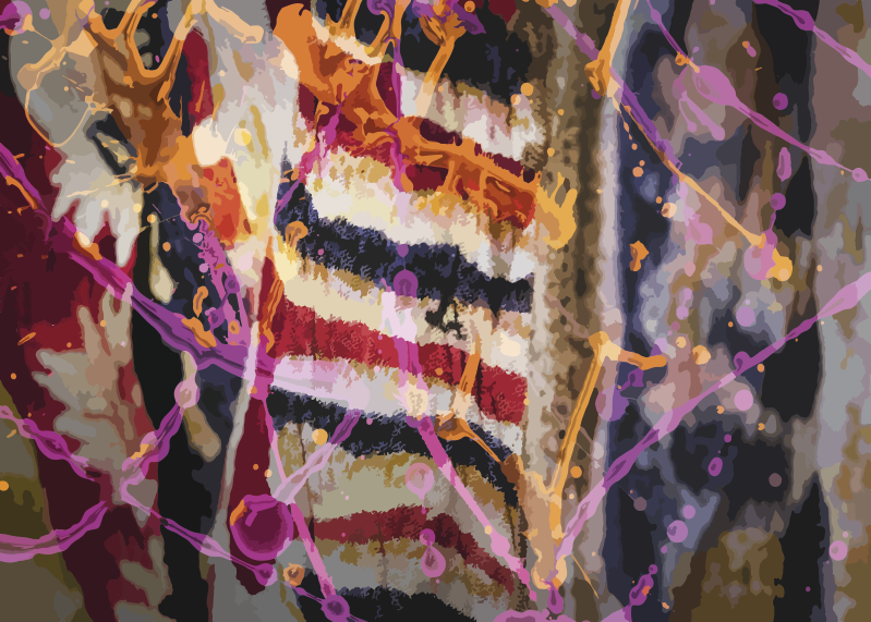 Alfombra vinílica imitación flujo de color abstracto - TenVinilo