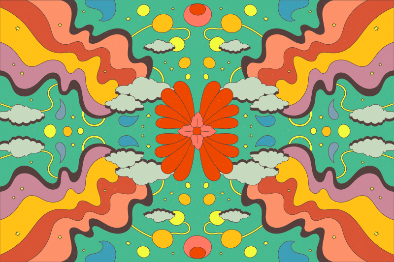 Alfombras vinílicas modernas Arte moderno arte psicodélico - TenVinilo