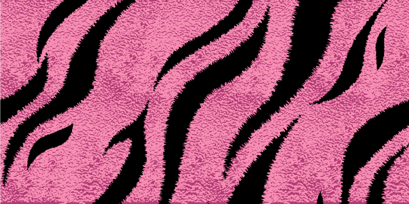 Alfombra vinílica animal print tigre rosa - TenVinilo