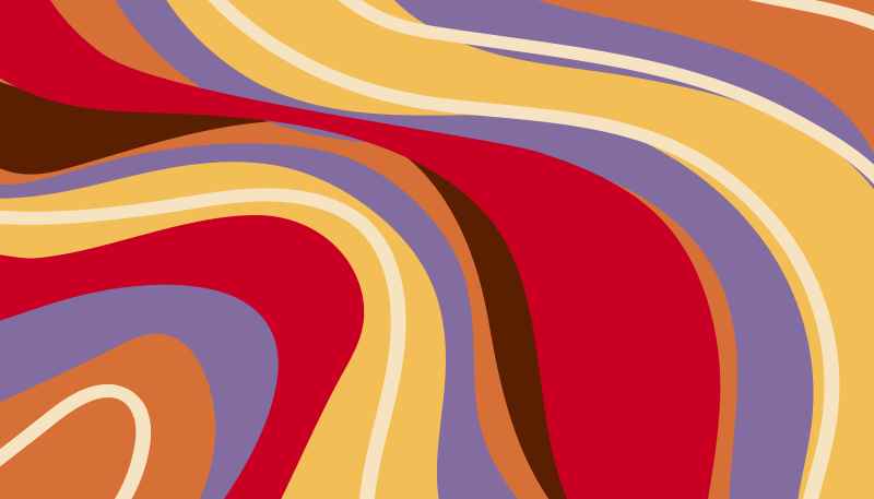 Alfombra vinílica moderna ondas de colores vibrantes - TenVinilo