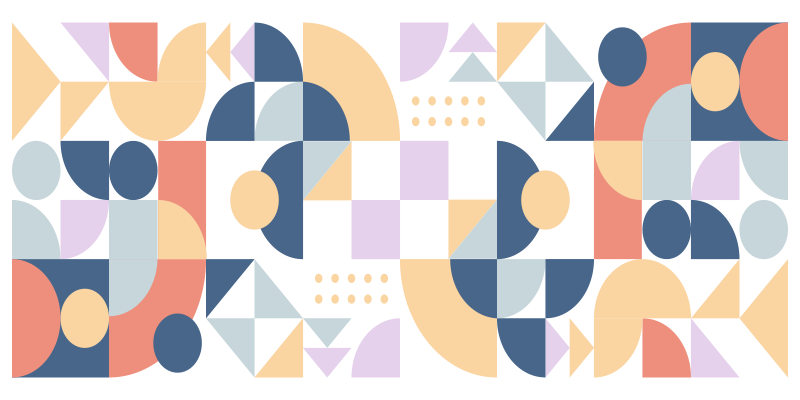 Alfombra vinílica geométrica círculos de los 70 - TenVinilo