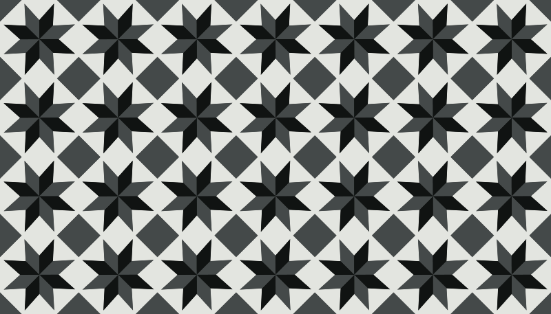 Alfombra de vinilo para cocina motivo de estrellas negras - TenVinilo