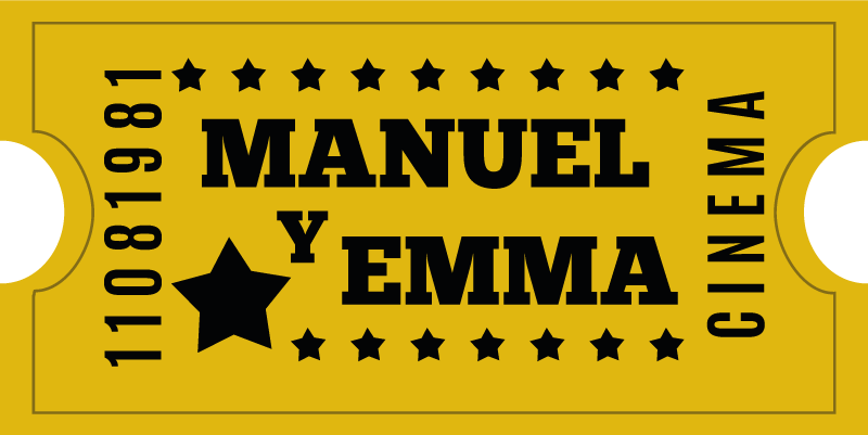 Alfombra vinílica nombre entrada cinema retro - TenVinilo