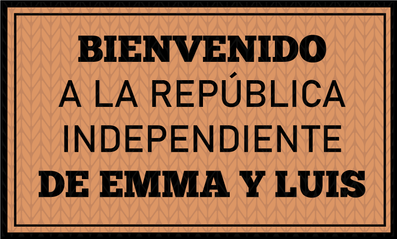 Alfombra vinílica de bienvenida con nombre - TenVinilo