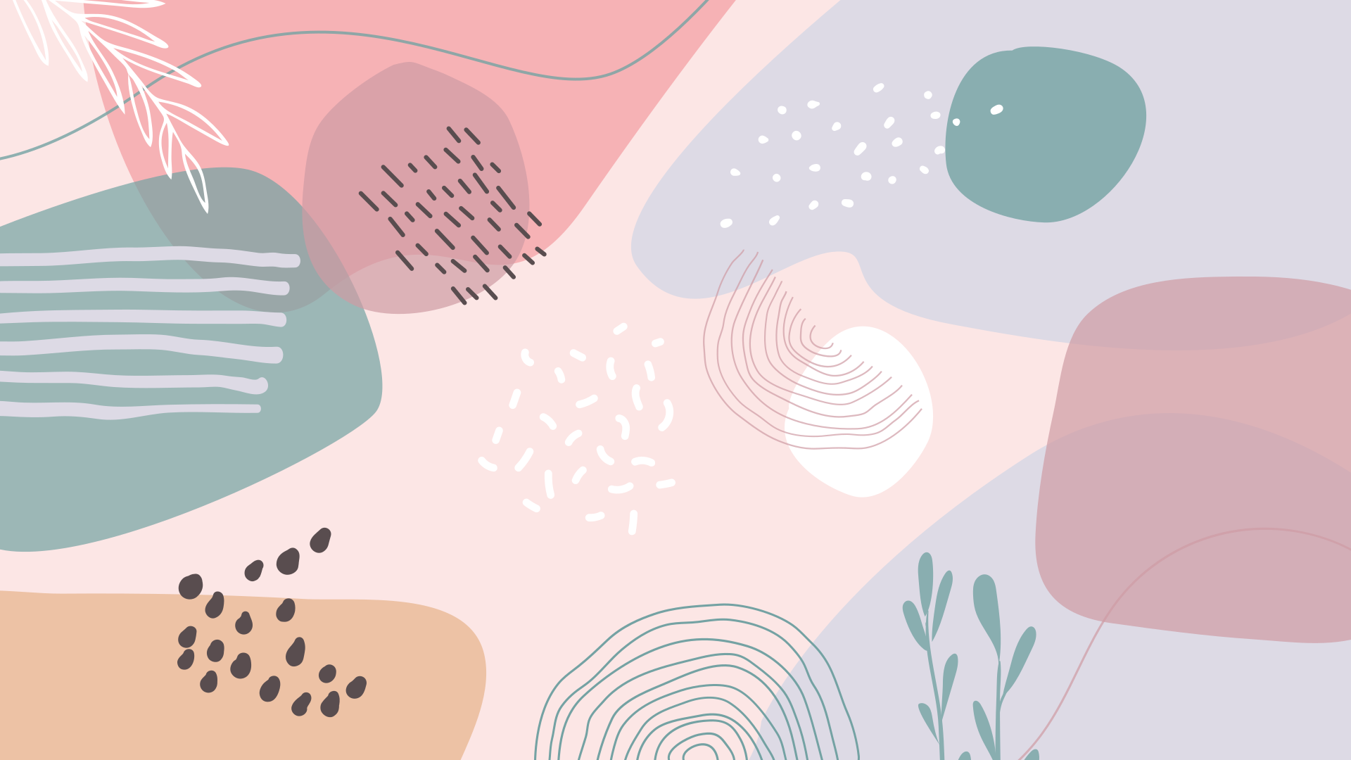 Alfombra vinílica moderna formas suaves abstractas - TenVinilo