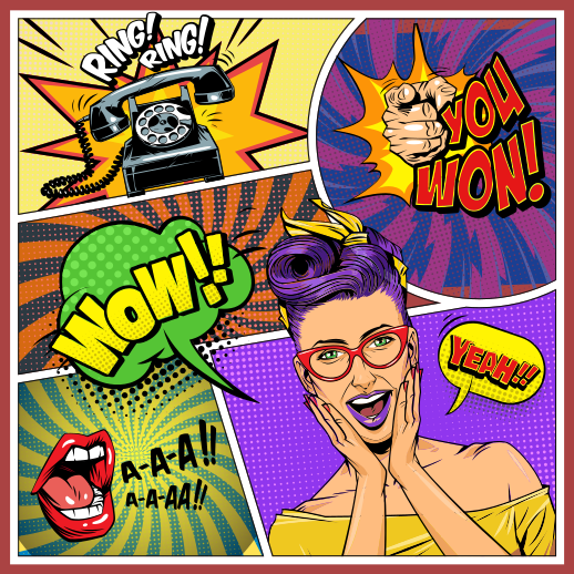 Alfombra vinílica infantil expresiones de arte pop - TenVinilo