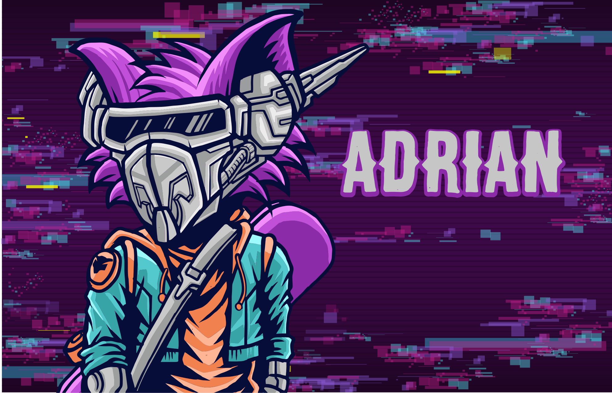 Alfombra vinílica juvenil personaje futurista personalizado - TenVinilo