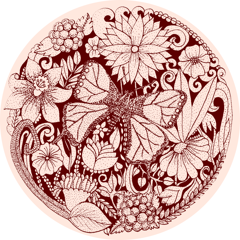 Alfombra vinílica flores diseño de ala delicada - TenVinilo