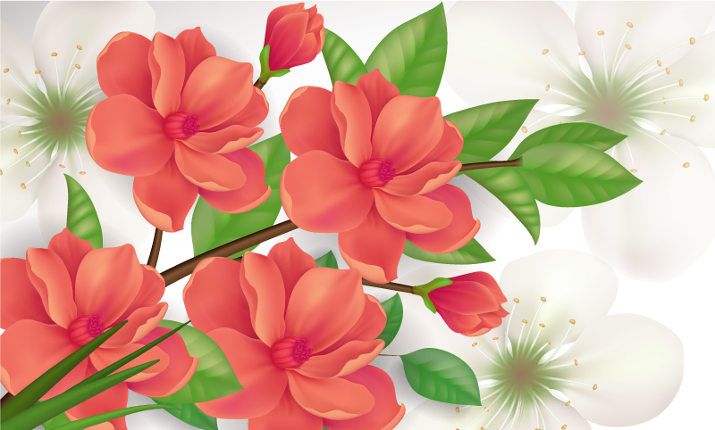 Alfombra vinílica flores arreglo floral colorido - TenVinilo