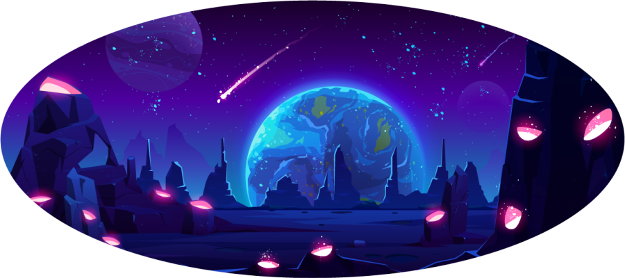 Alfombra vinílica de estrellas Superficie espacial de dibujos ani - TenVinilo