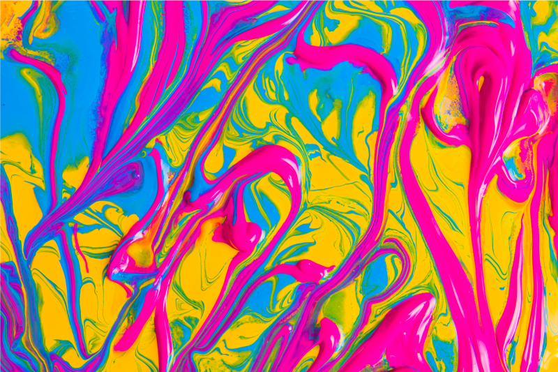 Alfombra vinílica moderna patrones de remolinos vibrantes - TenVinilo