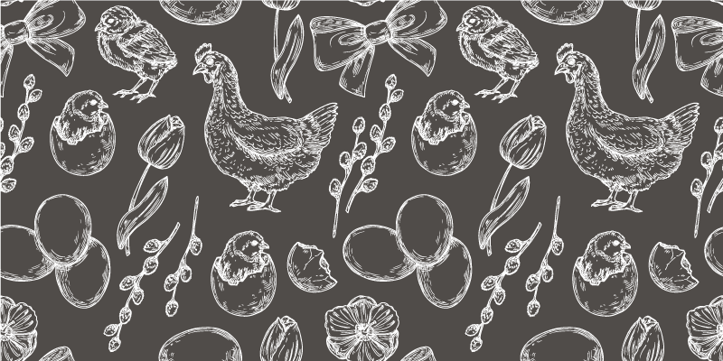 Alfombra vinílica cocina encantadores motivos de granja - TenVinilo