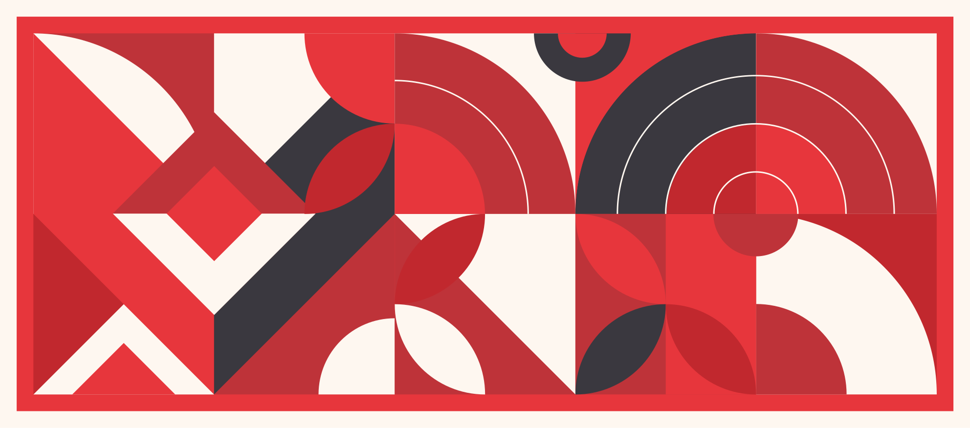 Alfombra vinílica geométrica formas abstractas audaces - TenVinilo