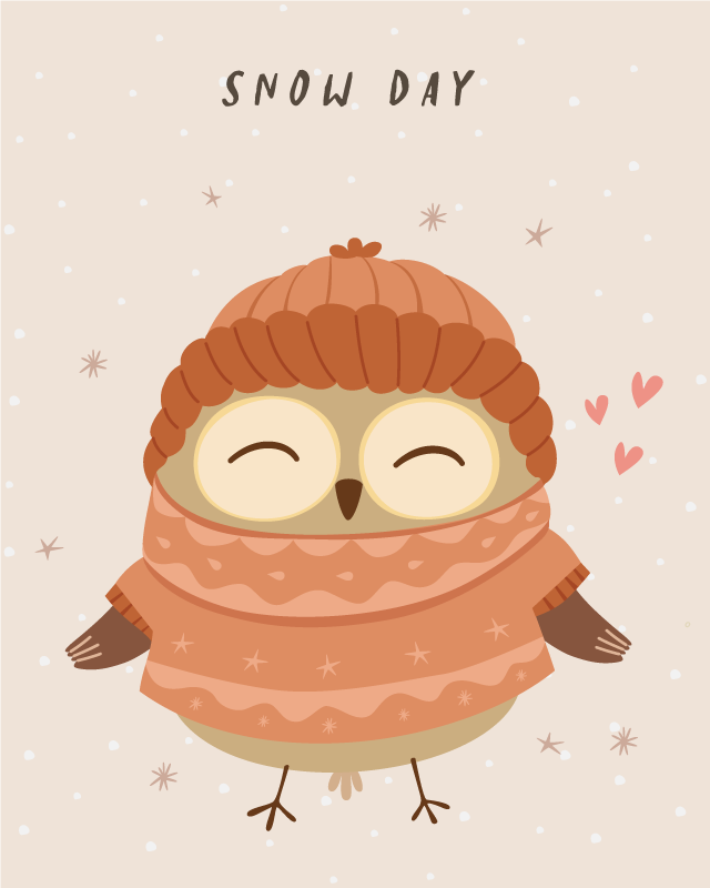 Alfombra vinílica dormitorio Búho de dibujos animados de diseño l - TenVinilo