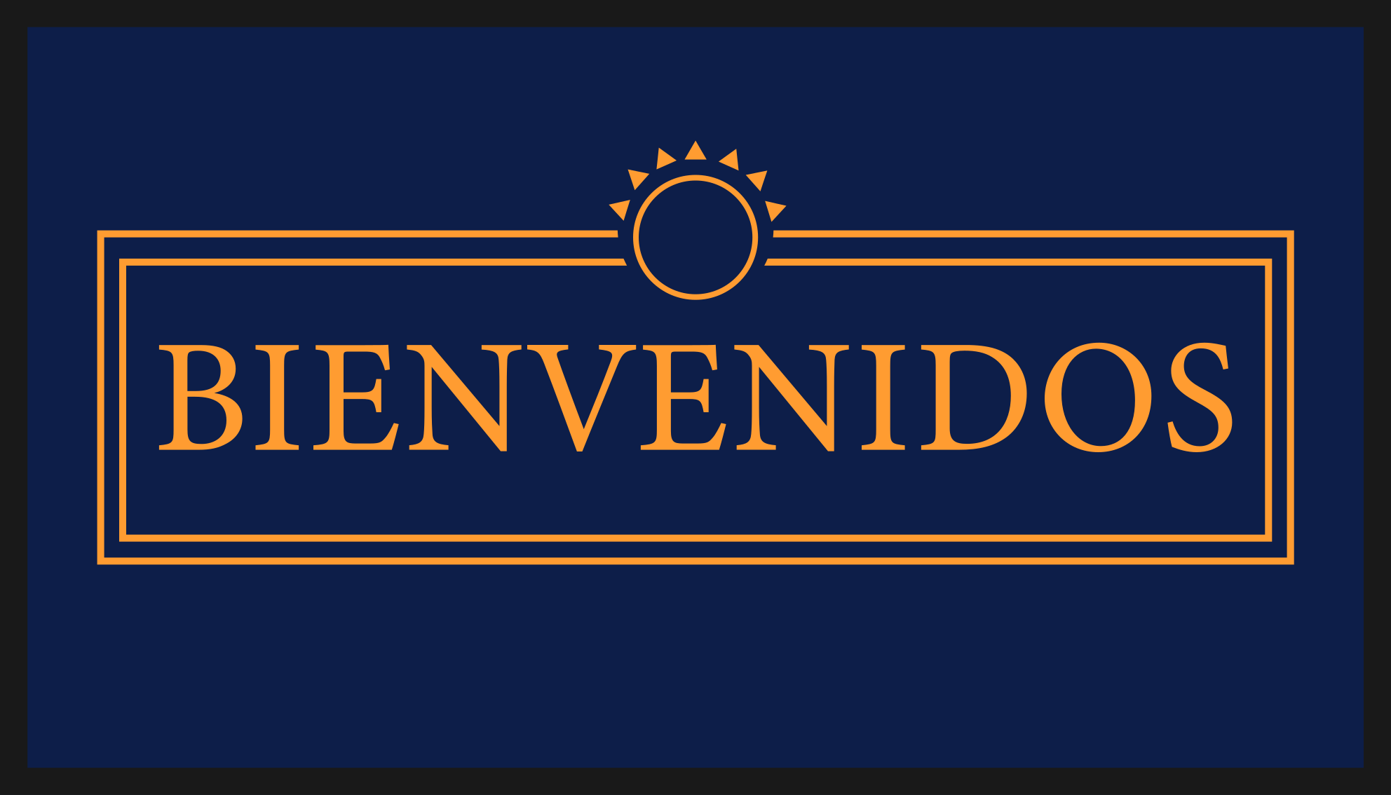 Alfombra vinílica moderna mensaje de saludo - TenVinilo