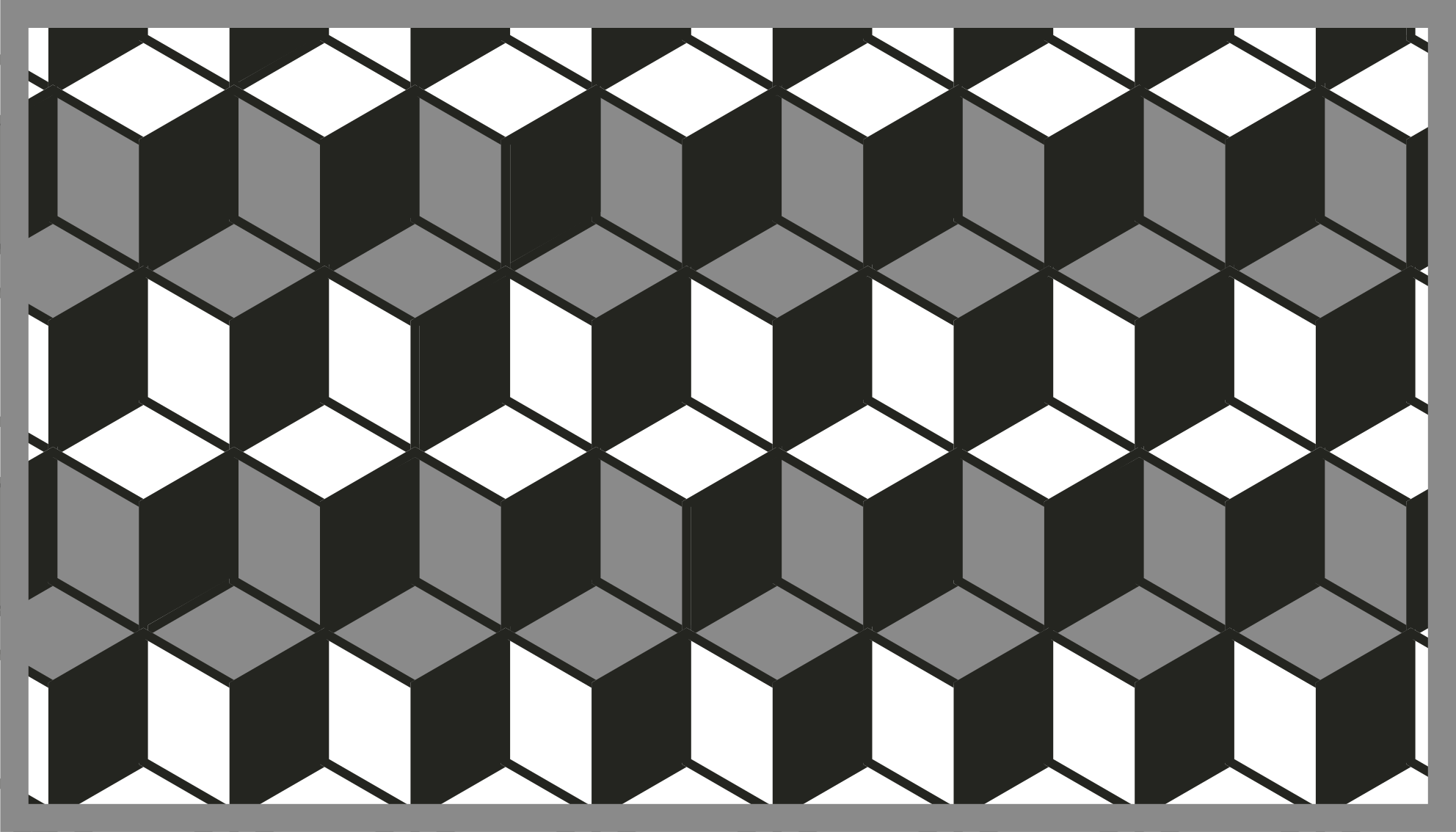 Alfombra vinílica geométrica patrón cubo - TenVinilo