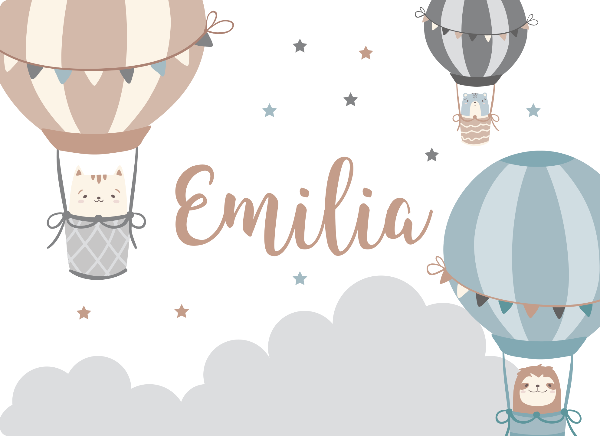 Alfombra vinílica personalizable globos aéreos - TenVinilo