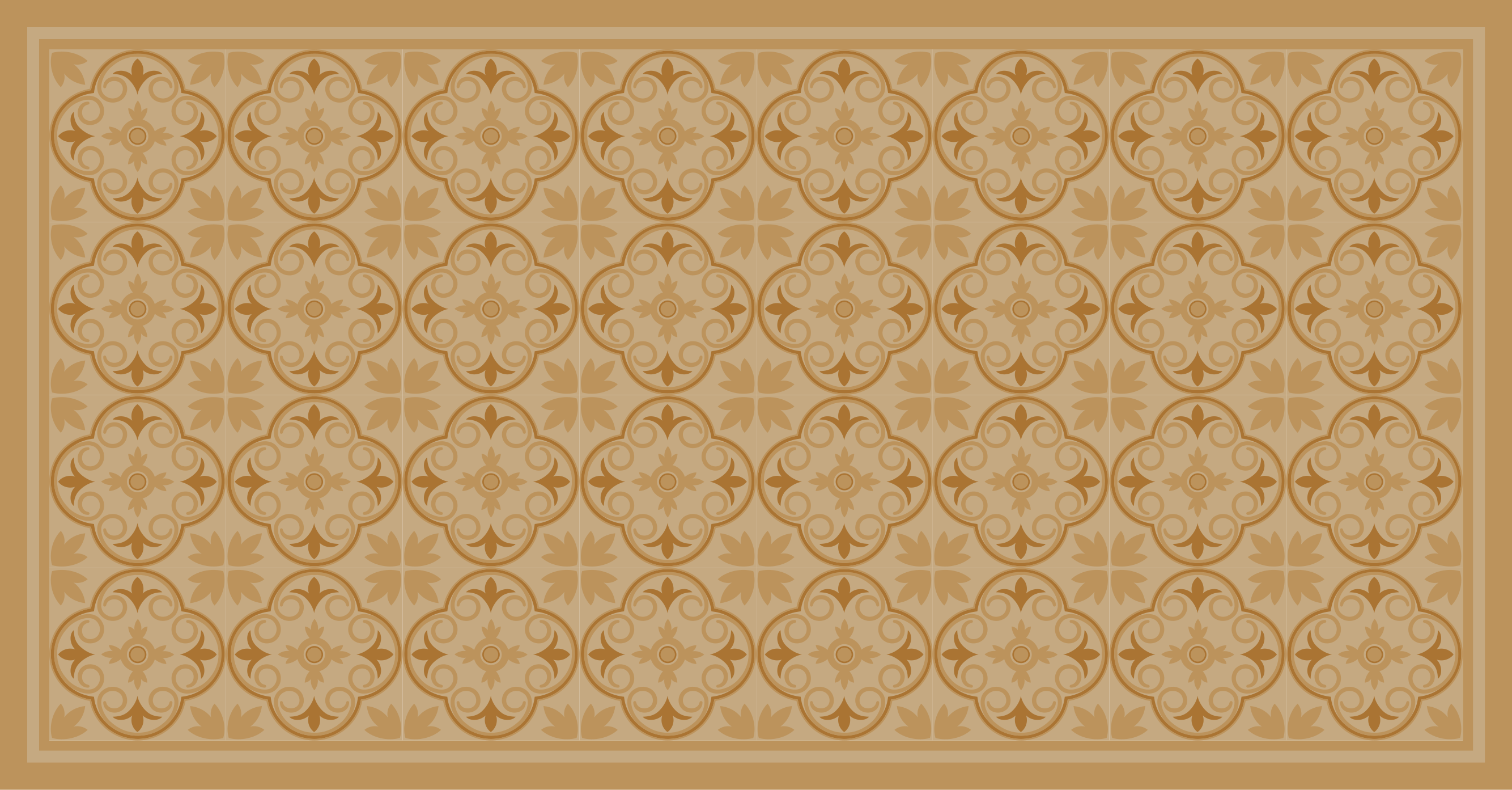 Alfombra vinílica salón motivo geométrico de azulejos - TenVinilo