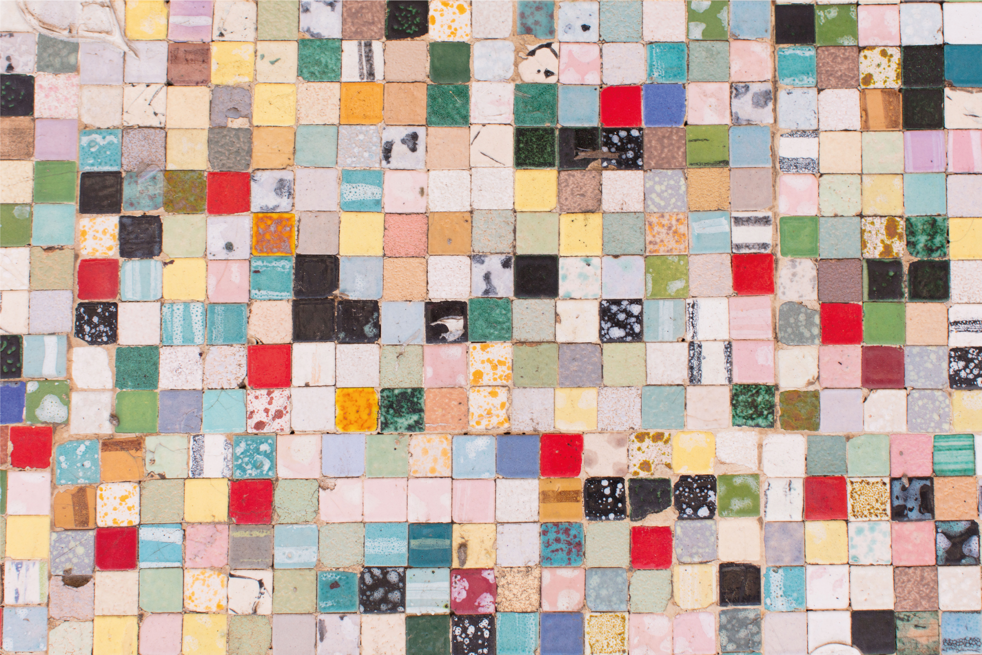 Alfombra vinílica hidráulica Textura de cerámica de baldosas vint - TenVinilo