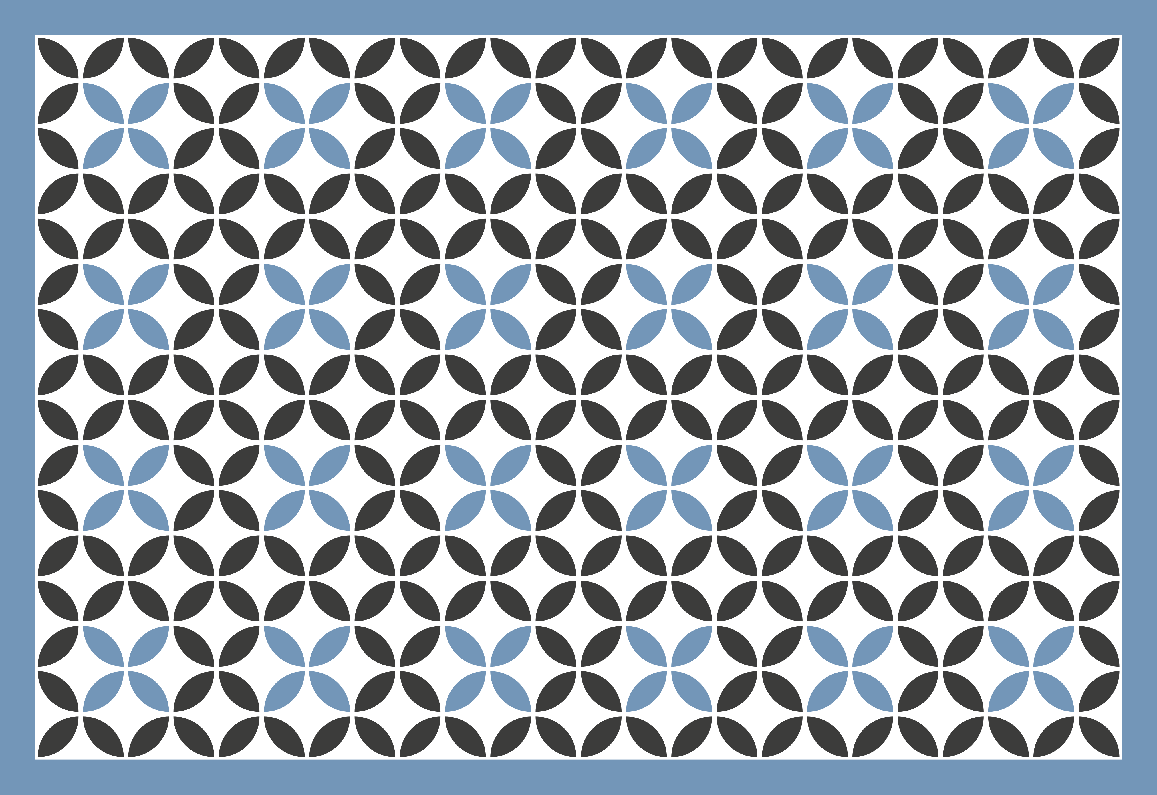 Alfombra vinílica hidráulica Líneas diagonales blancas con formas - TenVinilo