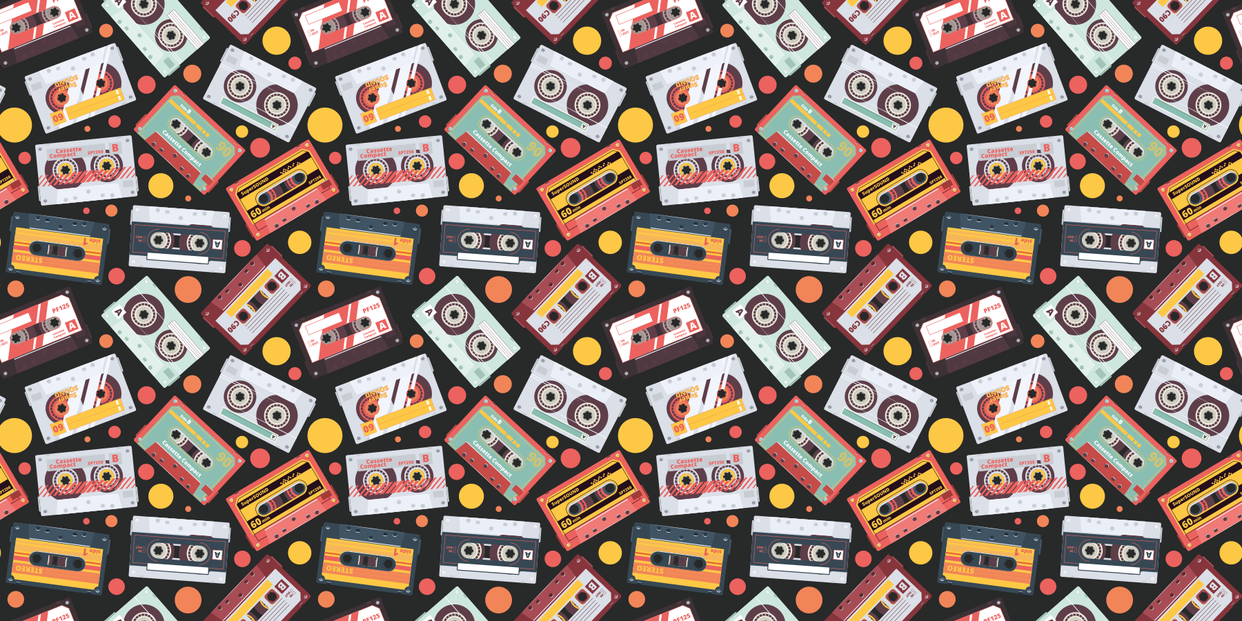 Alfombra vinílica infantil cintas de audio vintage - TenVinilo