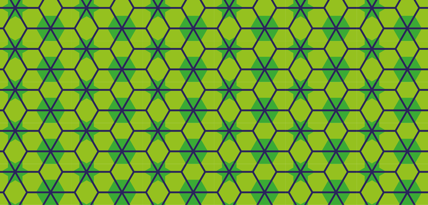 Alfombra vinílica geométrica patrón hexagonal verde - TenVinilo