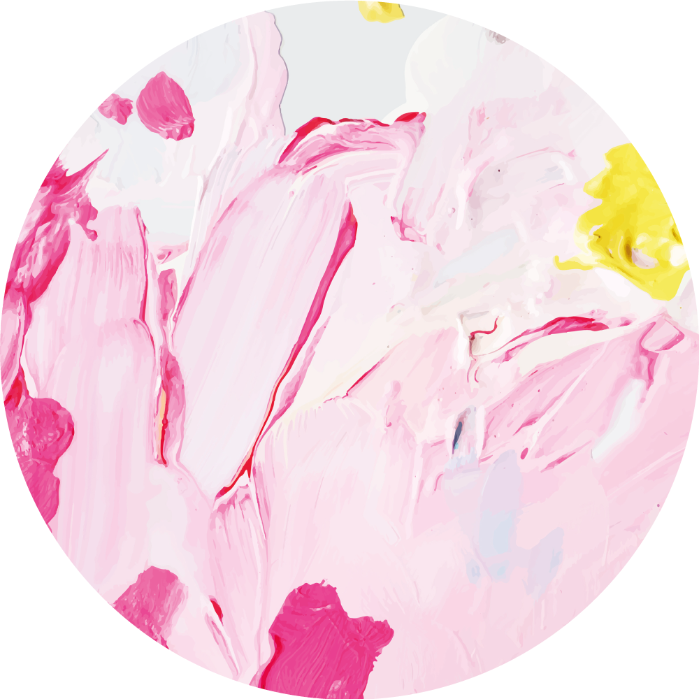 Alfombra vinilo redonda Trazo de pincel acrílico colorido - TenVinilo