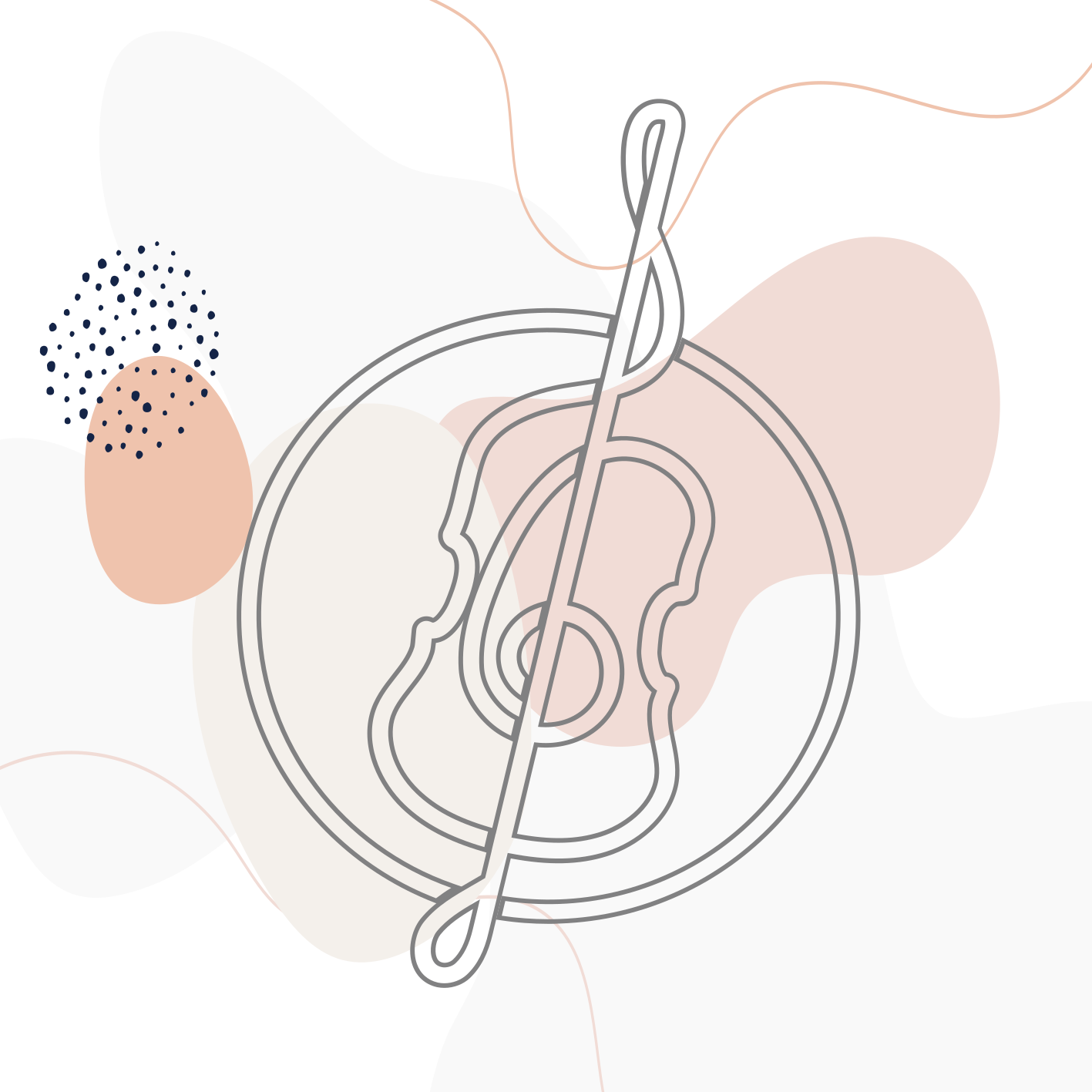 Alfombras vinílicas modernas Diseño de violonchelo de arte lineal - TenVinilo