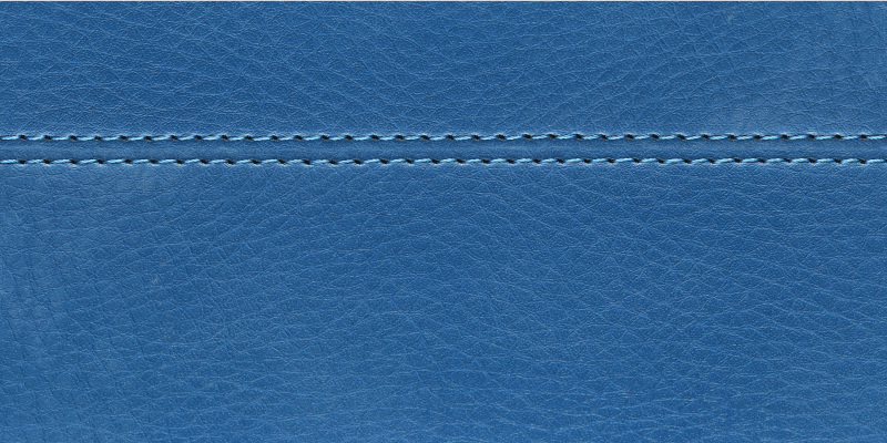 Alfombra vinílica imitación madera costuras de cuero azul - TenVinilo