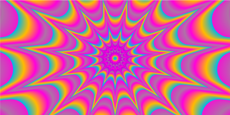 Alfombra vinilo rectangular Estrella retro óptica psicodélica - TenVinilo