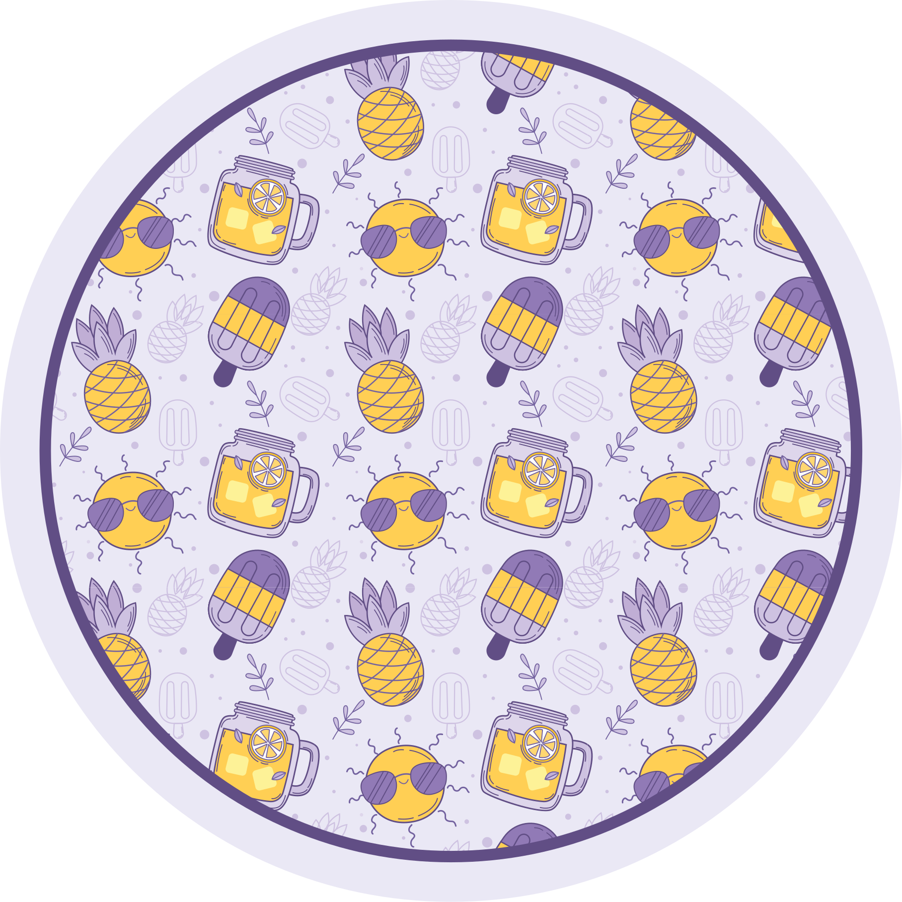 Alfombra vinílica infantil diversión de verano tropical - TenVinilo