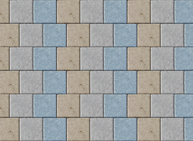 Alfombra vinílica hidráulica azulejos cuadrados de colores - TenVinilo