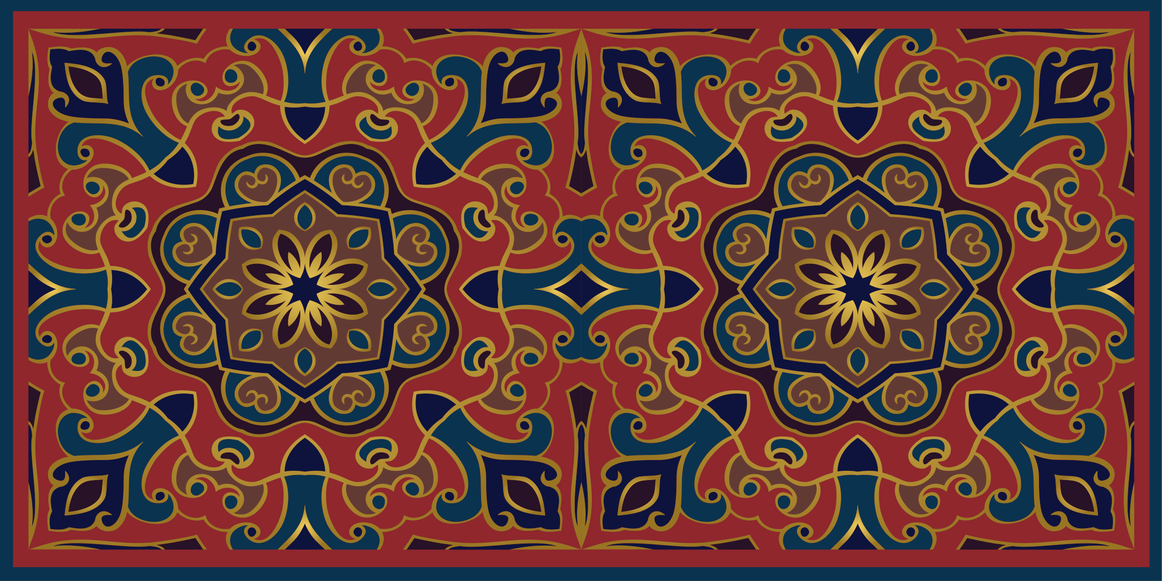 Alfombra vinílica textura Diseño vintage floral artesanal - TenVinilo