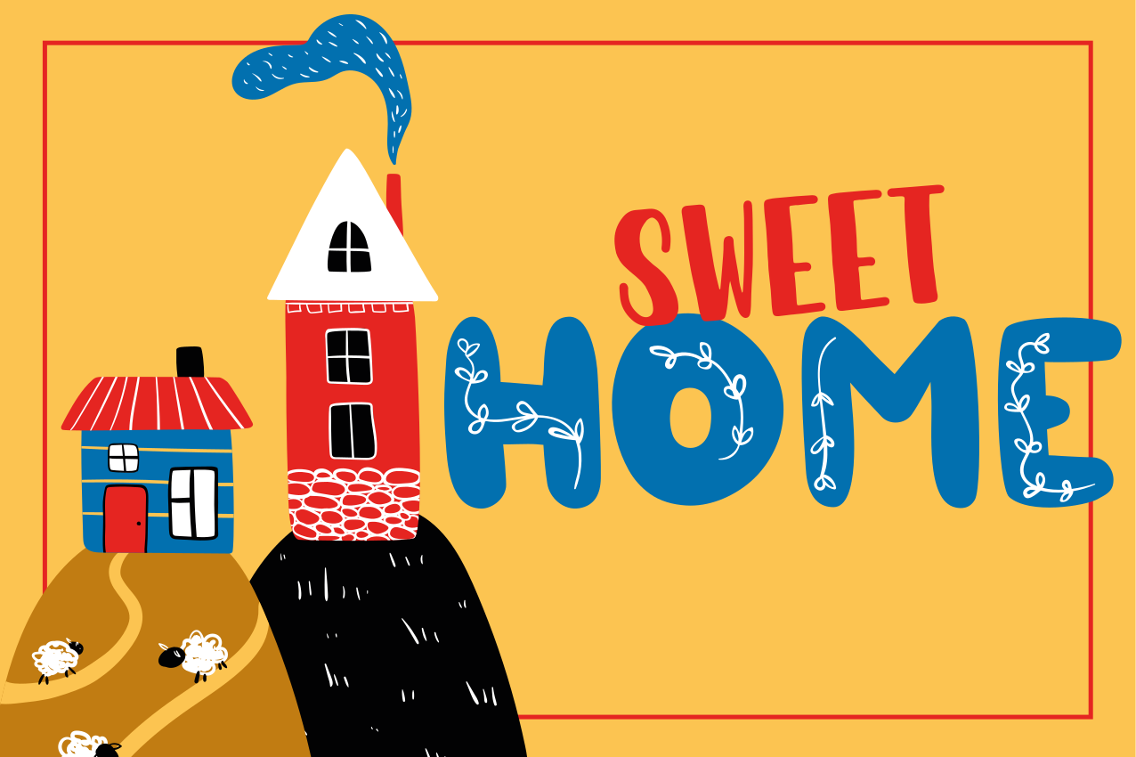 Alfombra vinílica recibidor dulce hogar - TenVinilo