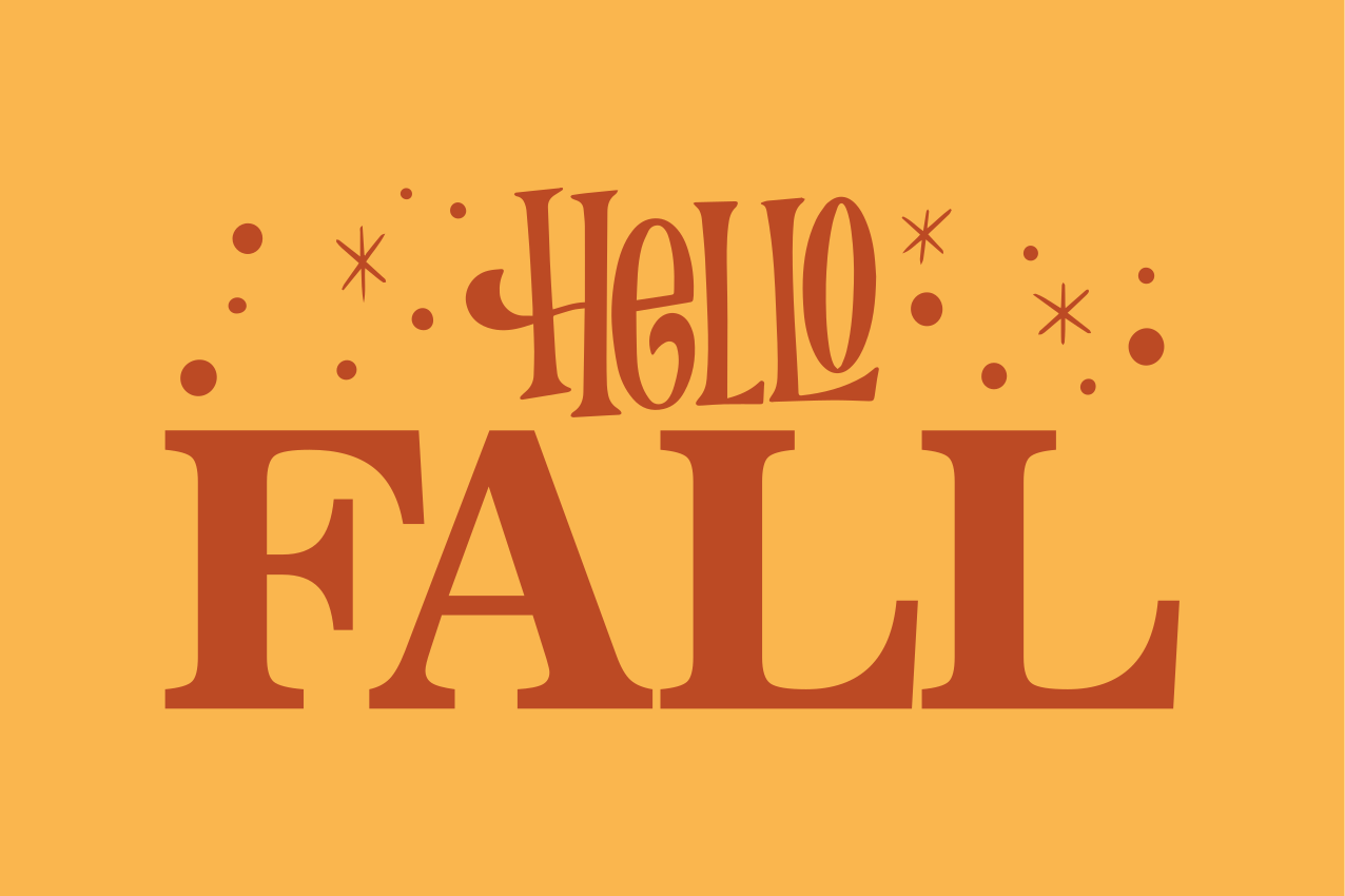 Alfombra vinílica frase bienvenidas vibraciones otoñales - TenVinilo