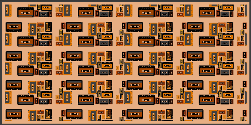 Alfombra vinílica infantil cintas de casete antiguas - TenVinilo